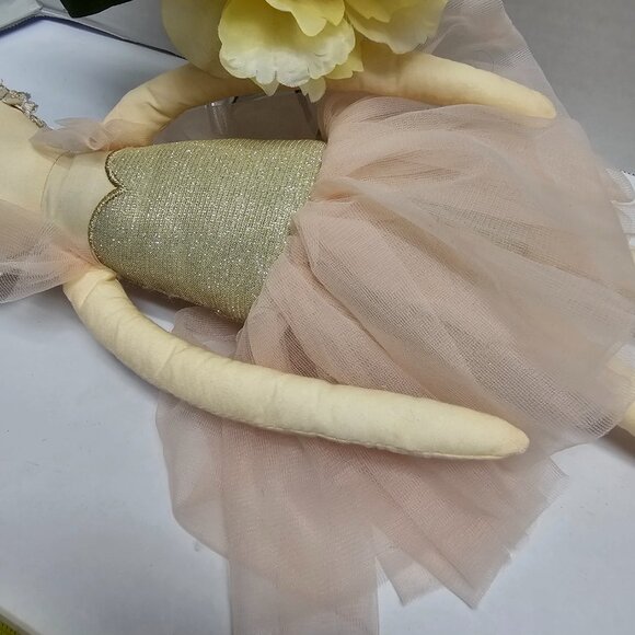 Mon Ami Designs Belle Sugar Plum Ballerina Soft Pink Gold Plush Decor Doll - Picture 15 of 16